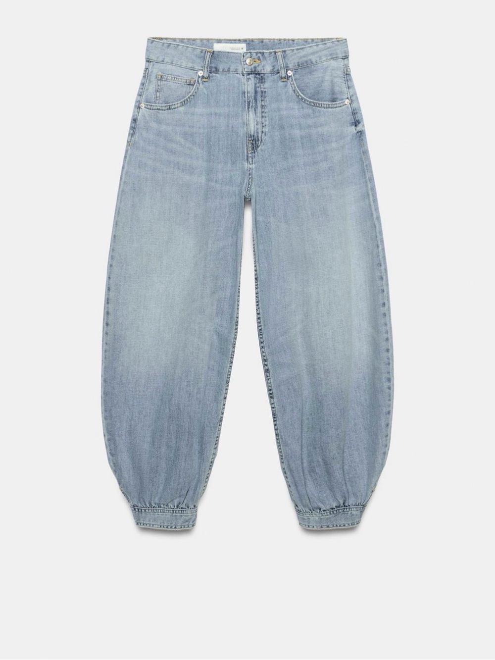 Light Wash Balloon Leg Jeans